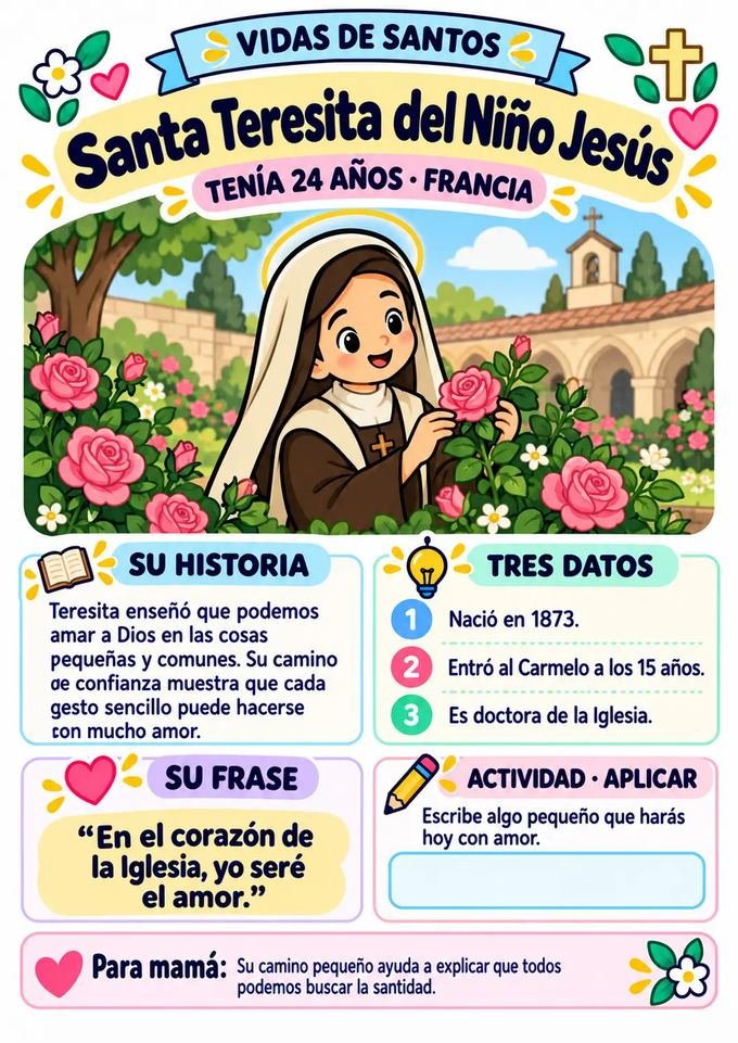 Diez santos, con su edad bien visible